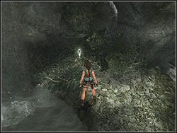 Z drugiej poprzeczki oddaj skok na platformę skalną z maleńkim jeziorkiem - Poziom 03. Vilcabamba | Sekrety w Tomb Raider Anniversary - Tomb Raider: Anniversary - poradnik do gry