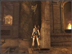 Po uruchomieniu dźwigni mechanizmu podejdź do krawędzi galerii i obróć się w prawo - Poziom 08. Pałac Midasa (2) | Sekrety w Tomb Raider Anniversary - Tomb Raider: Anniversary - poradnik do gry