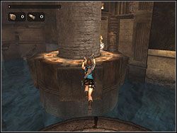 Teraz piorunem (masz ograniczoną ilość czasu) zeskocz do wody i popłyń do brzegu na początku komnaty - Poziom 08. Pałac Midasa (2) | Sekrety w Tomb Raider Anniversary - Tomb Raider: Anniversary - poradnik do gry