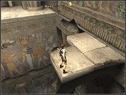 Spowodujesz wysunięcie się ze ściany drążka wysoko nad twoją głową - Poziom 11. Obelisk Khamoon (1) | Sekrety w Tomb Raider Anniversary - Tomb Raider: Anniversary - poradnik do gry