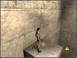 Powinnaś się rozbujać, by złapać widocznej w rogu sali platformy, ale nie rób tego - Poziom 11. Obelisk Khamoon (2) | Sekrety w Tomb Raider Anniversary - Tomb Raider: Anniversary - poradnik do gry