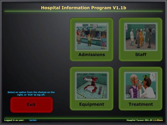 Komputer jest głównym źródłem informacji o szpitalu - Komputer | Podstawy Hospital Tycoon - Hospital Tycoon - poradnik do gry