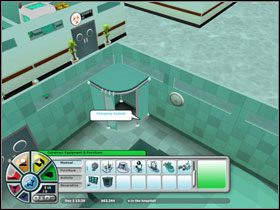Changing Cubicle (Przebieralnia) - Urządzenia medyczne (3) | Menu budowania w Hospital Tycoon - Hospital Tycoon - poradnik do gry