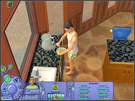 Stefan pozostawi gotową sałatkę na stole, a to dlatego, iż będzie musiał błyskawicznie udać się do toalety (#1) - Rozdział 6 - Tradycja (1) | Nocna maskarada - The Sims: Historie ze świata zwierząt - poradnik do gry