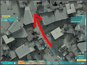 Docelowo powinieneś dotrzeć do miejsca, w którym aktualnie okupowana droga zawija w prawo (#1) - Misja druga - Joining forces (2) | Akt drugi - Tom Clancys Ghost Recon: Advanced Warfighter 2 - poradnik do gry