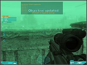 Ewakuujesz się przy użyciu pick-upa, który powinien nadjechać z prawej strony (#1) - Misja trzecia - The price of peace (3) cd. | Akt drugi - Tom Clancys Ghost Recon: Advanced Warfighter 2 - poradnik do gry