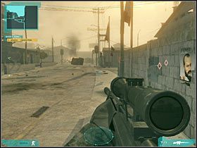 Wychyl się i błyskawicznie pozbaw życia pierwszego operatora stanowiska CKM (#1) - Misja trzecia - The last stand (3) | Akt trzeci - Tom Clancys Ghost Recon: Advanced Warfighter 2 - poradnik do gry