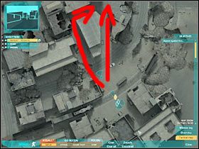 Zatrzymaj się po dotarciu do przedstawionego na screenie miejsca (#1) - Misja druga - Joining forces (1) | Akt drugi - Tom Clancys Ghost Recon: Advanced Warfighter 2 - poradnik do gry