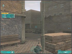 Przejdź teraz przez zniszczony budynek (#1) - Misja druga - Joining forces (1) | Akt drugi - Tom Clancys Ghost Recon: Advanced Warfighter 2 - poradnik do gry