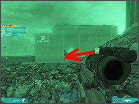 Lokalizację czołgu, do którego będziesz się teraz musiał zbliżyć, a także proponowaną drogę dotarcia do niego przedstawiłem na pierwszym screenie (#1) - Misja trzecia - The price of peace (1a) | Akt drugi - Tom Clancys Ghost Recon: Advanced Warfighter 2 - poradnik do gry