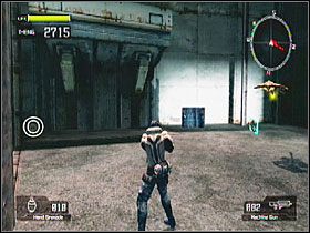 W pomieszczeniu z VS-em zaraz po przejażdżce na ruchomej platformie - Misja 4 - Tarcze | Tarcze w Lost Planet Extreme Condition - Lost Planet: Extreme Condition - PC - poradnik do gry