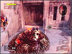 Przy jednym ze zrujnowanych budynków na zboczu góry - Misja 5 - Tarcze | Tarcze w Lost Planet Extreme Condition - Lost Planet: Extreme Condition - PC - poradnik do gry