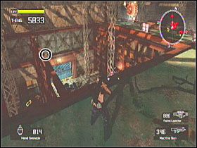 Na rusztowaniu w dużej sali, w której przejmujesz stery GAB-a - Misja 8 - Tarcze | Tarcze w Lost Planet Extreme Condition - Lost Planet: Extreme Condition - PC - poradnik do gry