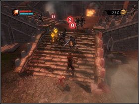 Po wyrżnięciu strażników, możesz udać się schodami na górę - w lewo lub prawo, by porozwalać naczynia i pozbierać to i tamto (#1) - [Solucja Overlord] Get a Mistress for your Tower - Overlord - poradnik do gry