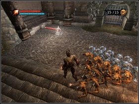 Idź w dół schodami i skręć w lewo (nie po wodzie - [Solucja Overlord] Find the source of plague in Heavens Peak - cz. 2 - Overlord - poradnik do gry