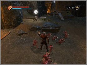 Teraz przepchnij wielki kamień po przeciwnej, od klatki elfów, stronie komnaty, aby zrobić przejście - [Solucja Overlord] Gain access to the Mother Goddes statue ... - Overlord - poradnik do gry