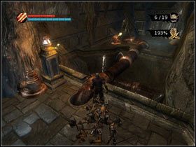 Wyjdź z pomieszczenia, wejdź po najbliższych schodach, a potem po następnych (#1) - [Solucja Overlord] Retrieve the Beer Kettle - Overlord - poradnik do gry