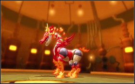 Najskuteczniejszą bronią przeciwko temu ognistemu rumakowi jest oczywiście woda - Baroy Town | Solucja - DVD2 | Blue Dragon - Blue Dragon - poradnik do gry