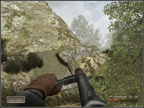 Na pierwszym z powyższych screenów widzicie bunkry, natomiast na drugim - ścieżkę, na którą należy się dostać - Misja 2 - O jeden most za daleko - cz. 1 | Mortyr III Akcje Dywersyjne - Mortyr III: Akcje Dywersyjne - poradnik do gry