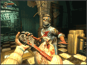 04 - W sali tej znajdują się dwa działka (patrz mapa) oraz 5 taśm z nagraniami - Pawilon Medyczny (Medical Pavillon) (1) | Solucja BioShock - BioShock - poradnik do gry