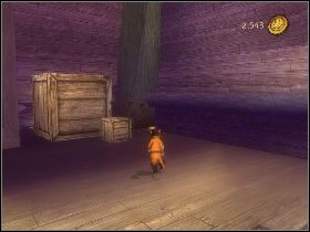 Idź korytarzem, aż dotrzesz do rozległej sali, gdzie spotkasz kilku piratów [1] - [Solucja] Etap 3 - Statek piratów | Shrek Trzeci - Shrek Trzeci - poradnik do gry