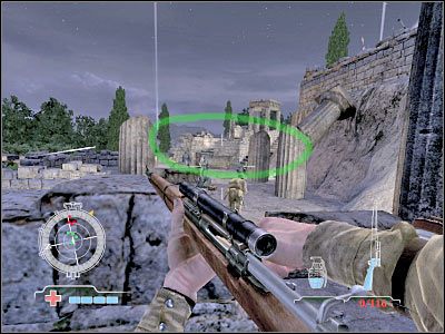 Zacznij kierować się na wschód, a następnie na południowy-wschód - Ascend to Hilltop Temple (cz.2) | Operation Avalanche w Medal of Honor Airborne - Medal of Honor: Airborne - poradnik do gry