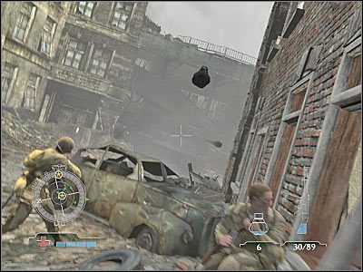 Jeśli nie chcesz żadnych poważnych problemów, wejdź do budynku, przy którym znajdowały się granaty - Knock-out Tiger Tank | Operation Market Garden w Medal of Honor Airborne - Medal of Honor: Airborne - poradnik do gry