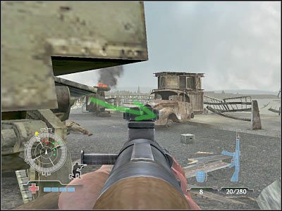 Teraz proponowałbym zainteresować się lewą częścią mostu - Knock-out Tiger Tank #2 (cz.1) | Operation Market Garden - Medal of Honor: Airborne - poradnik do gry