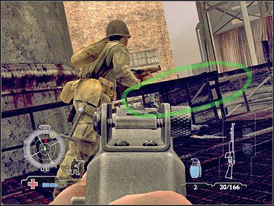 Kiedy uznasz, iż okolica została zabezpieczona, zacznij kierować się w stronę swojego celu - Destroy Pressure Valves (cz.2) | Operation Varsity w Medal of Honor Airborne - Medal of Honor: Airborne - poradnik do gry