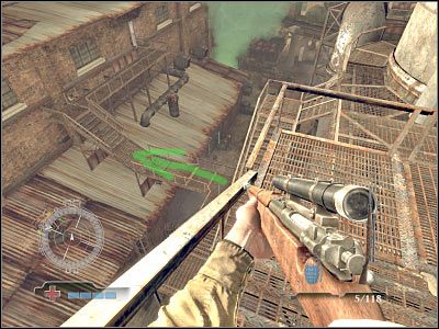 Jeśli chcesz, mógłbyś także zaatakować stojących pod Tobą przeciwników - Sabotage Tank Factory Control Room (cz.1) | Operation Varsity | Airborne - Medal of Honor: Airborne - poradnik do gry
