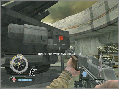 Drugie działo znajduje się na wschód od Twojej aktualnej pozycji - Destroy Artillery Guns | Operation Der Flakturm w Medal of Honor Airborne - Medal of Honor: Airborne - poradnik do gry