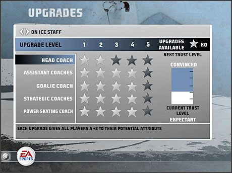 On Ice Staff. - Upgrades | Dynasty Mode | NHL 08 - NHL 08 - poradnik do gry