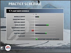 1 - Practice Schedule | Dynasty Mode | NHL 08 - NHL 08 - poradnik do gry