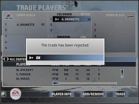 Okna Trade Players - Free Agents, transfery i finanse | Dynasty Mode | NHL 08 - NHL 08 - poradnik do gry