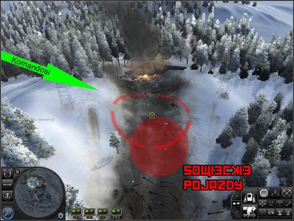 Okazuje się, że specjaliści do zbadania wraku nie mogą przybyć, póki nie zostaną zniszczone wozy przeciwlotnicze Rosjan [2] stojące nieopodal [2] - Misja 8 - Poza żelazną kurtyną - Solucja - World in Conflict - poradnik do gry