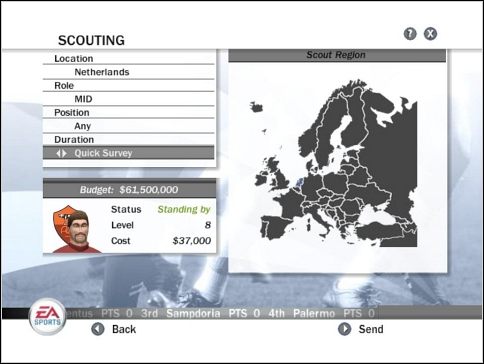 Miejsce (Location) - Do wyboru pojedyncze państwa, albo całe kontynenty - Biuro - Talenty | Tryb menedżerski | FIFA 08 - FIFA 08 - poradnik do gry