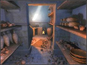 Twoim zadaniem jest sporządzenie substancji, dzięki której będziesz mógł zetrzeć farbę z kolumn - Library | Alexandria, cz. 1 | Kleopatra Droga do tronu - Kleopatra: Droga do tronu - poradnik do gry