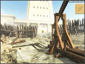 Znajdziesz tam zniszczoną tablicę oraz kilka jej fragmentów - poukładaj je - Outside Pharos | Pharos Lighthouse | Kleopatra Droga do tronu - Kleopatra: Droga do tronu - poradnik do gry