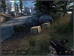 Gdy zbliżysz się do skrzyń, rozpocznie się atak - [Solucja] Poza zasięgiem cz.4 | Half-Life 2 Episode Two - Half-Life 2: Episode Two - poradnik do gry