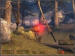 Stojąc przy punkcie D, poczekaj aż strider znajdzie się przy tobie lub za tobą - [Solucja] Nasz wspólny przyjaciel cz.3 | Half-Life 2 Episode Two - Half-Life 2: Episode Two - poradnik do gry