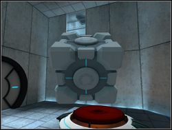 Gdy pojawi się pomarańczowy portal, przejdź przez niego - Pomieszczenie testowe nr 00 | Portal - Portal - poradnik do gry