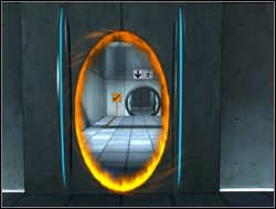 Połóż kostkę na przycisku, dzięki czemu otworzysz drzwi w innym pomieszczeniu - Pomieszczenie testowe nr 01 | Portal - Portal - poradnik do gry