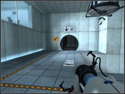 Połóż kostkę na przycisku i przejdź przez otwarte drzwi - Pomieszczenie testowe nr 04 | Portal - Portal - poradnik do gry