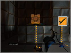 Wyjdź i skieruj się w lewo do większego pokoju z czerwonym przyciskiem - Pomieszczenie testowe nr 17 | Portal - Portal - poradnik do gry