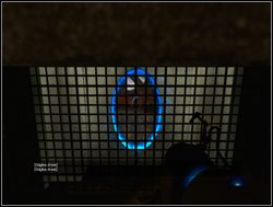 Z platformy wskocz na tłok i podjedź na nim na wystającą ze ściany półkę (na ścianie będzie czerwona strzałka) - Pomieszczenie testowe nr 19 (cz.2) | Portal - Portal - poradnik do gry