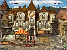 Okazuje się, że nie stwarzający wcześniej problemów z wpuszczaniem za bramę strażnik, tym razem nie daje się trącić i nawet nie chce, żeby go przekupywać - Wygrać zawody cz.1 | Simon the Sorcerer 4 - Simon the Sorcerer 4 - poradnik do gry