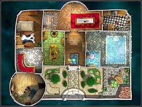 Wchodzi do domu i w holu zauważa, że drzwi do laboratorium chemicznego (po lewej) są zamknięte - Uratować Magiczne Królestwo cz.10 | Simon the Sorcerer 4 - Simon the Sorcerer 4 - poradnik do gry