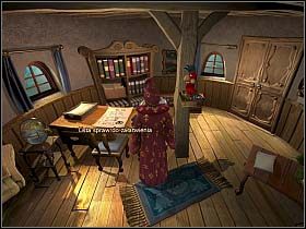 Znalazłszy się w gabinecie, Simon myszkuje w poszukiwaniu karty członkowskiej - Uratować Magiczne Królestwo cz.11 | Simon the Sorcerer 4 - Simon the Sorcerer 4 - poradnik do gry