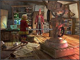 Tu po lewej mieści się dom szambelana, po prawej nie ukończony budynek, zaś pomiędzy nimi budynek główny z salą tronową - Uratować Magiczne Królestwo cz.15 | Simon the Sorcerer 4 - Simon the Sorcerer 4 - poradnik do gry