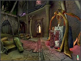 Teraz chłopak może spokojnie rozejrzeć się po świątyni - Wydostać króla i sobowtóra z Krainy Umarłych | Simon the Sorcerer 4 - Simon the Sorcerer 4 - poradnik do gry